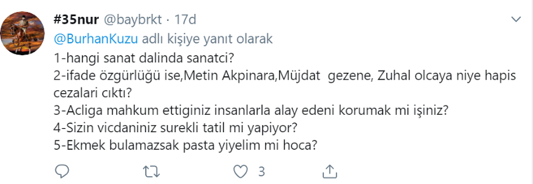 Burhan Kuzu Seray Sever’e sahip çıktı