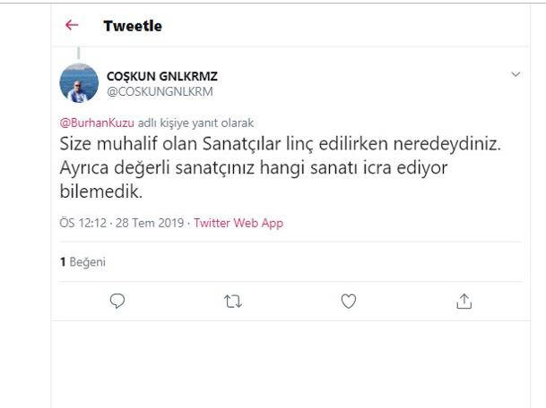 Burhan Kuzu Seray Sever’e sahip çıktı