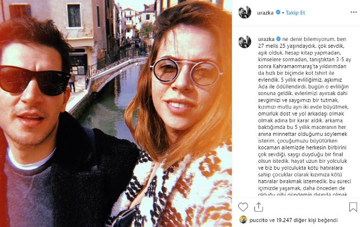 Uraz Kaygılaroğlu ile Melis İşiten boşanıyor