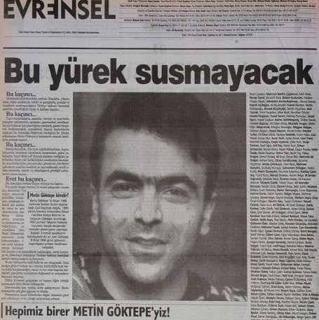 Katledilen gazeteci: Metin Göktepe