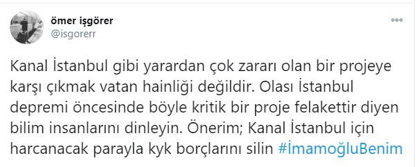 'Şeyha Moza'nın değil, İmamoğlu'nun yanındayız'
