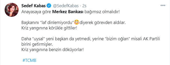 Merkez Bankası Başkanı Murat Uysal'ın görevden alınmasına tepkiler