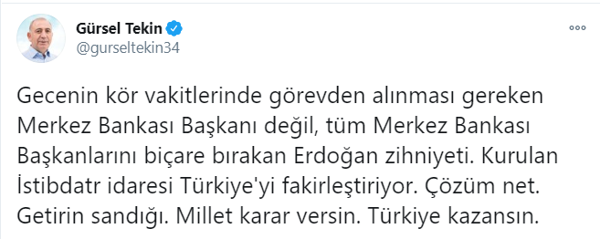 Merkez Bankası Başkanı Murat Uysal'ın görevden alınmasına tepkiler