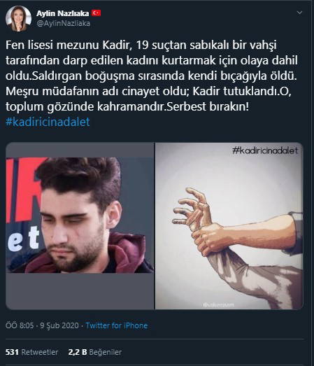 Kadir Şeker için adalet çağrısı