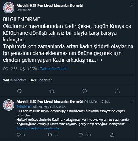 Kadir Şeker için adalet çağrısı