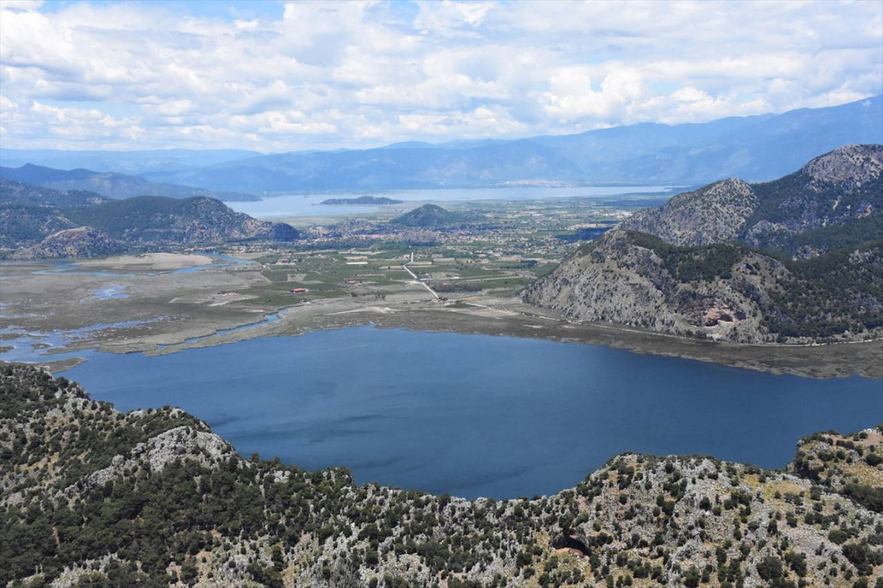 Labirent görünümlü Dalyan sazlıkları