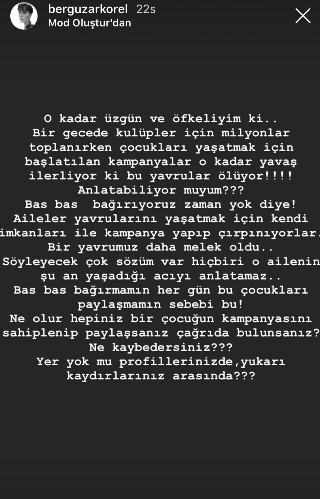 Oyuncu Bergüzar Korel isyan etti: O kadar üzgün ve öfkeliyim ki