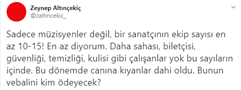 Sanatçılardan etkinlik, festival ve konser yasaklarına tepki!