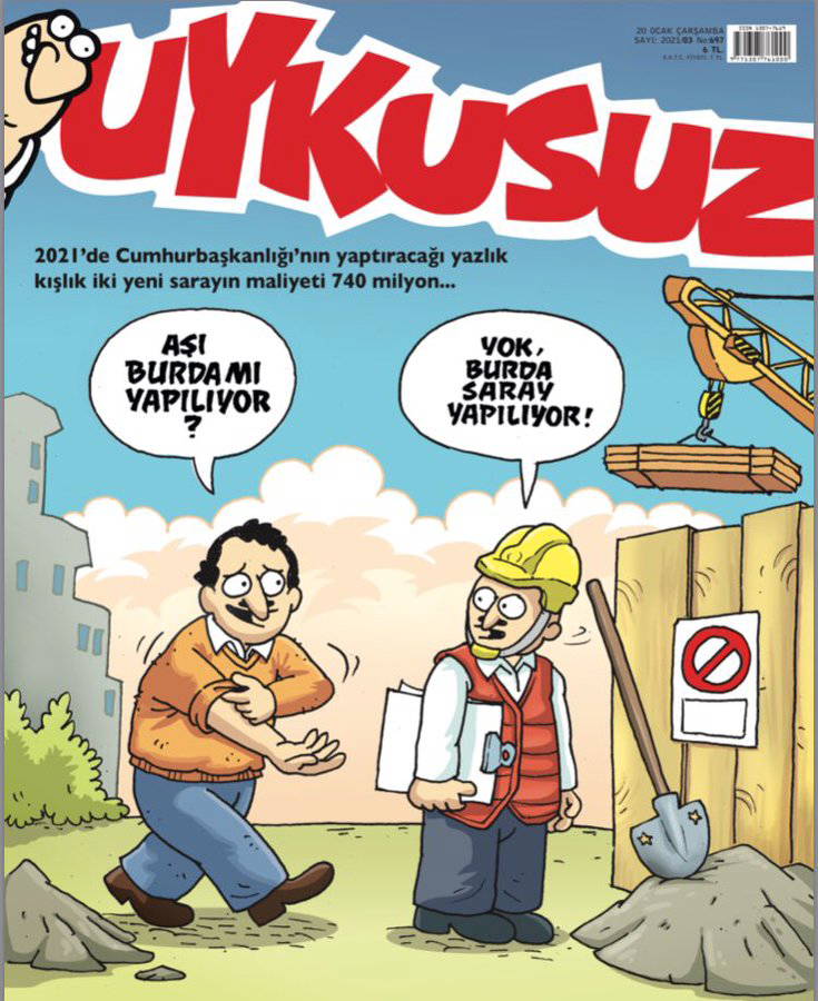 Erdoğan'ın yazlık ve kışlık iki yeni sarayı Uykusuz'un kapağında