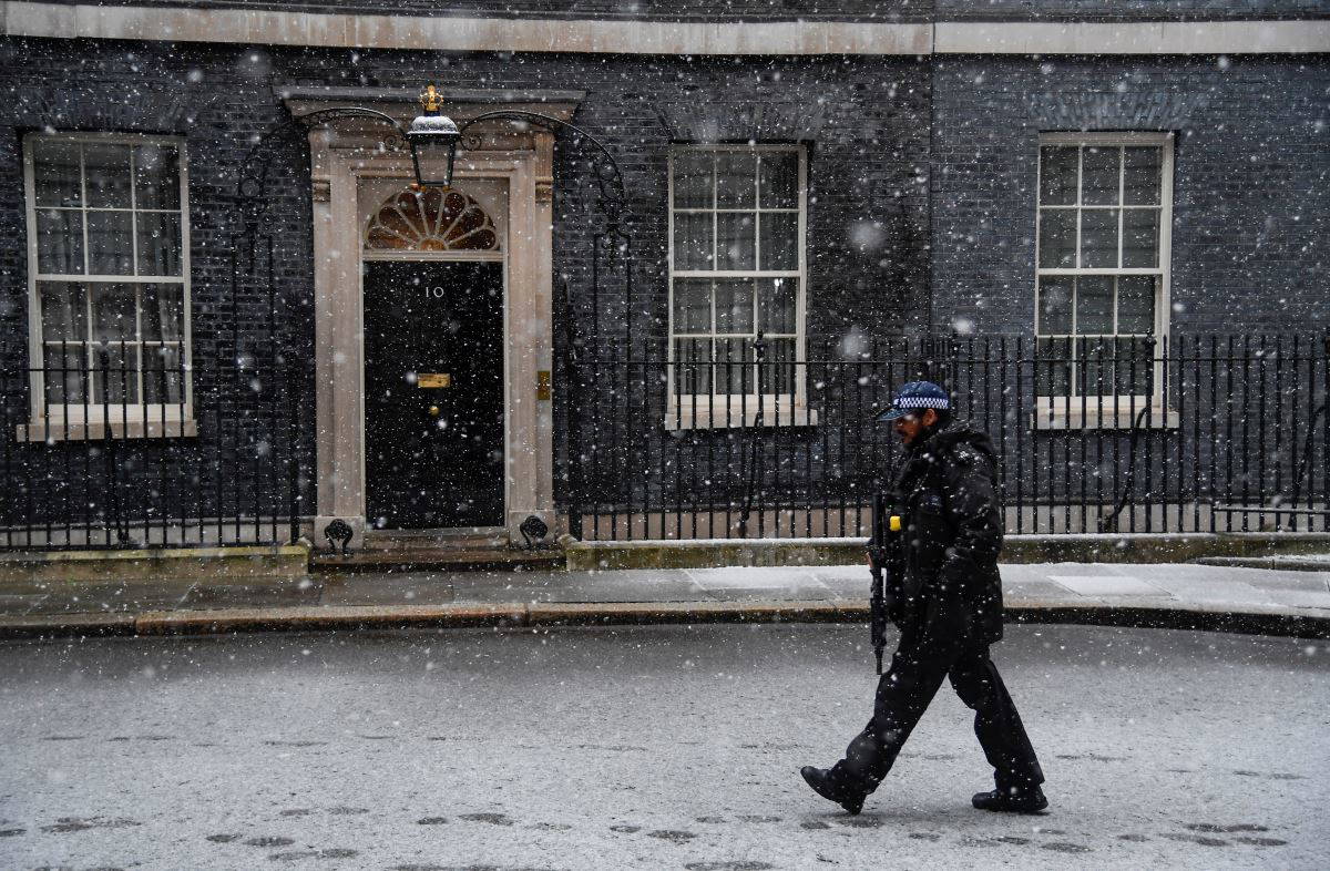 Londra'dan kar manzaraları