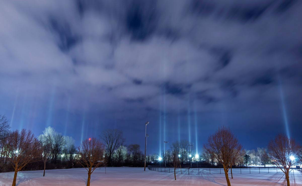 ABD’de nadir rastlanan ‘ışık sütunları’ fotoğraflandı