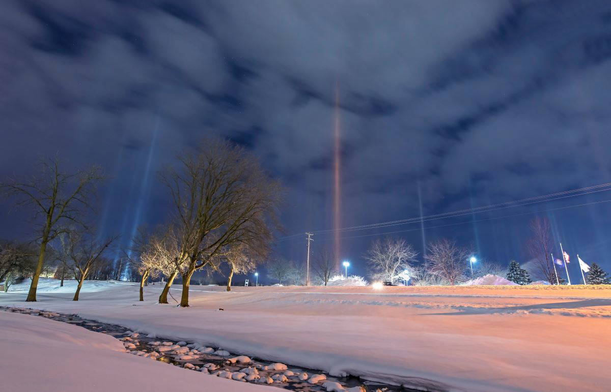 ABD’de nadir rastlanan ‘ışık sütunları’ fotoğraflandı