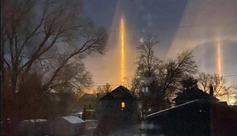 ABD’de nadir rastlanan ‘ışık sütunları’ fotoğraflandı