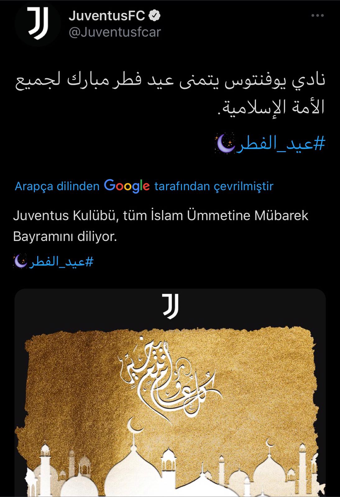 Avrupa'nın dev kulüplerinden Ramazan Bayramı mesajı