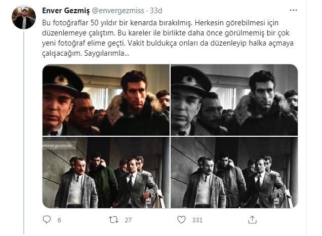 İlk kez renklendirdi! İşte Deniz Gezmiş'in 50 yıl önce çekilen fotoğrafları