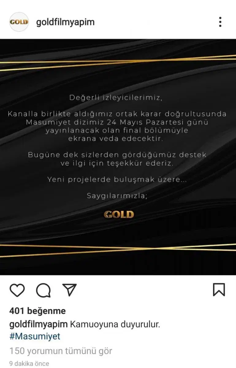 FOX'un iddialı dizisi Masumiyet final yapıyor