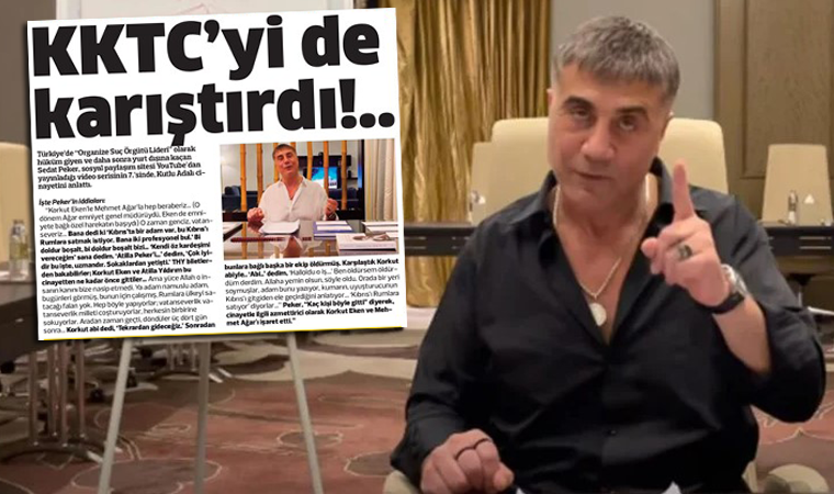 Sedat Peker'in sözleri KKTC'de de manşetlerde