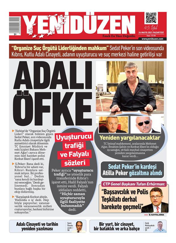 Sedat Peker'in sözleri KKTC'de de manşetlerde