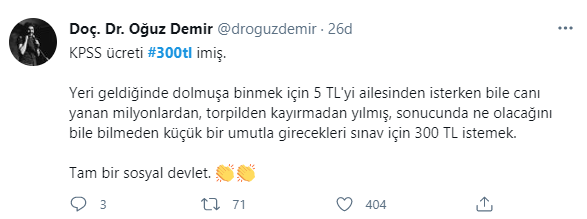 KPSS için 300 TL sınav ücreti istenmesine sosyal medyadan tepki!