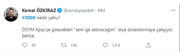 KPSS için 300 TL sınav ücreti istenmesine sosyal medyadan tepki!