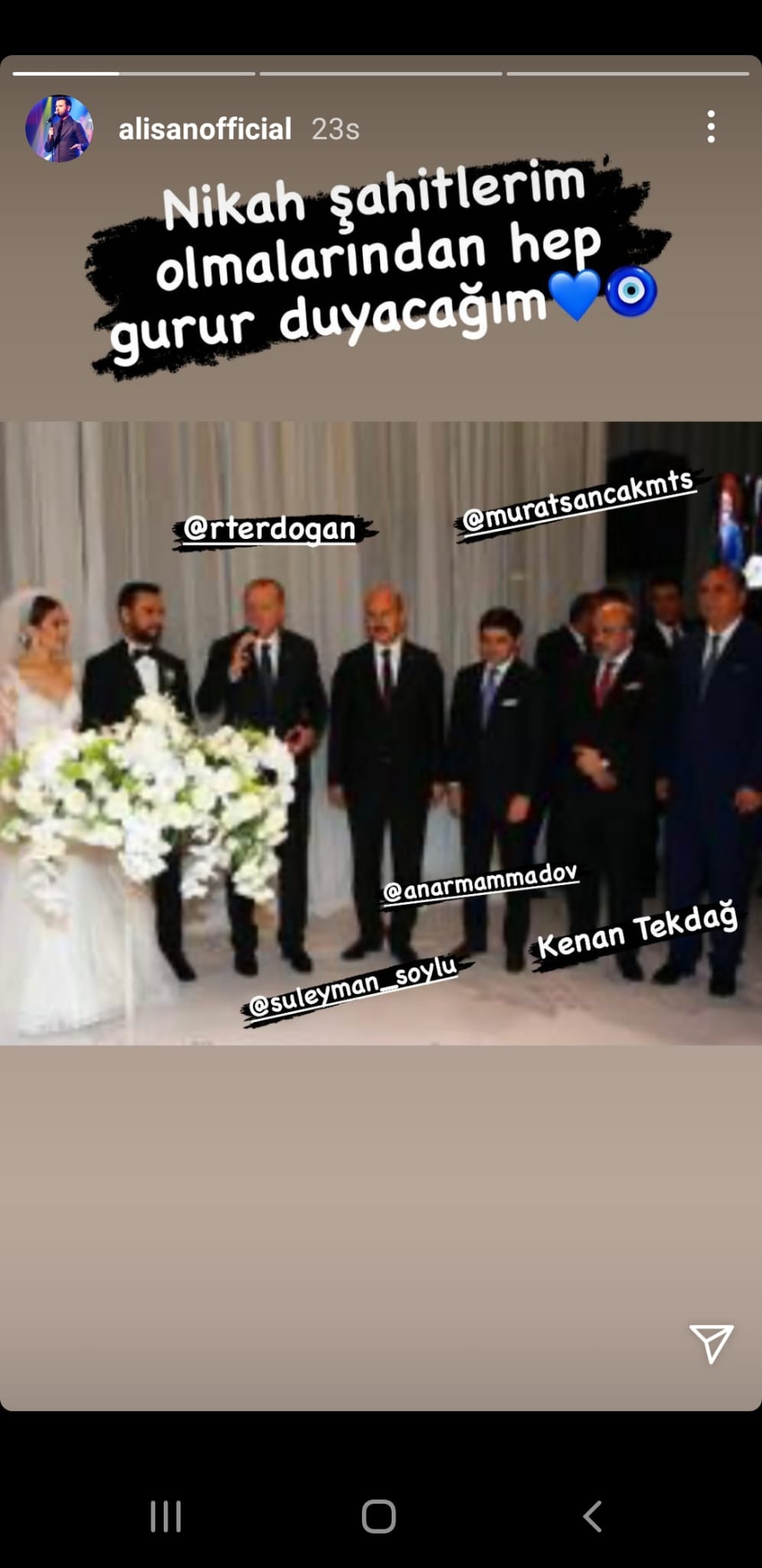 Alişan'dan Süleyman Soylu'ya destek paylaşımı