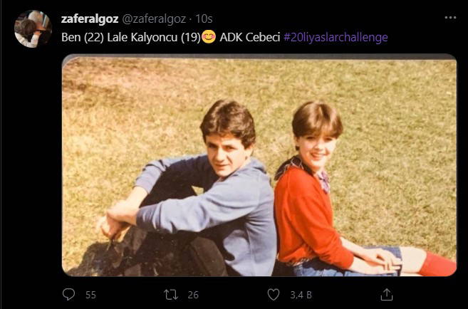 Ünlülerden '20'li yaşlar challenge' paylaşımları