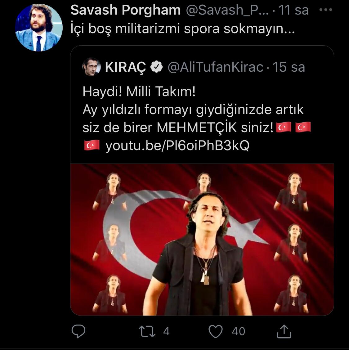 Kıraç'ın milli takım için yaptığı şarkıya tepki yağdı