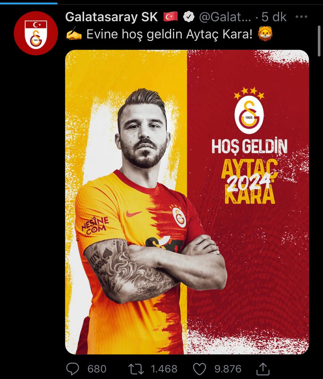 Galatasaray Alpaslan Öztürk'ü ve Aytaç Kara'yı transfer etti