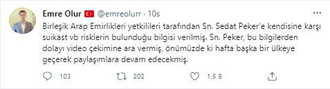 Sedat Peker ne zaman video yayınlayacak?