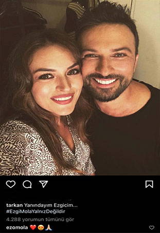 Tarkan'dan Ezgi Mola'ya destek