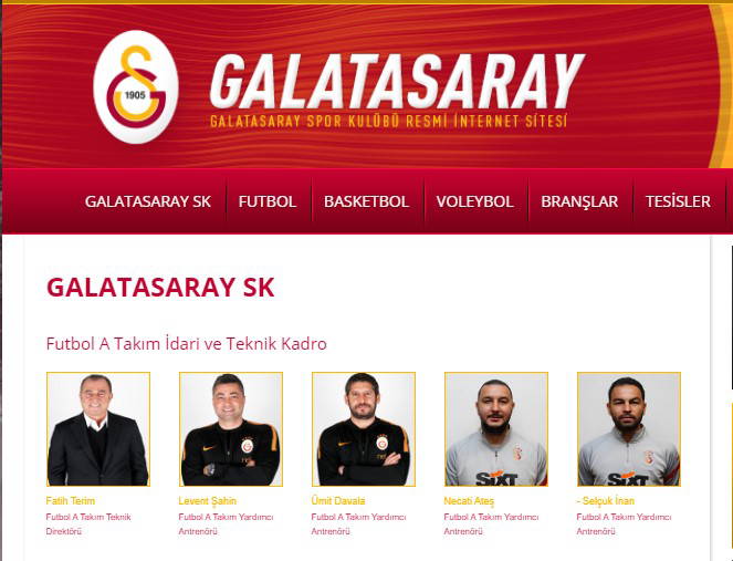 Galatasaray, resmi sitesinden Fatih Terim'i silmedi