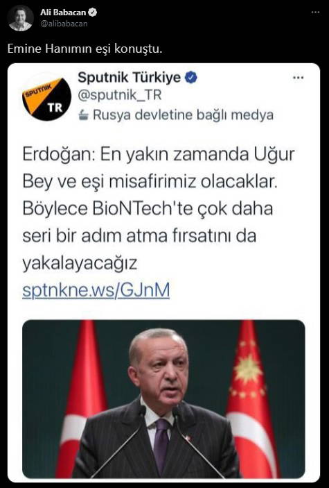 Bilim insanı Özlem Türeci'yi, 'Uğur Bey'in eşi' olarak niteleyen Erdoğan'a tepki yağdı