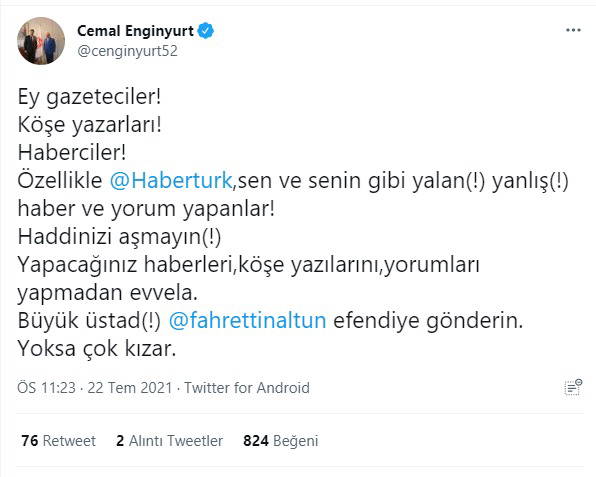 Altun'un eleştirisinin ardından HaberTürk AKP ve MHP'nin hedefinde