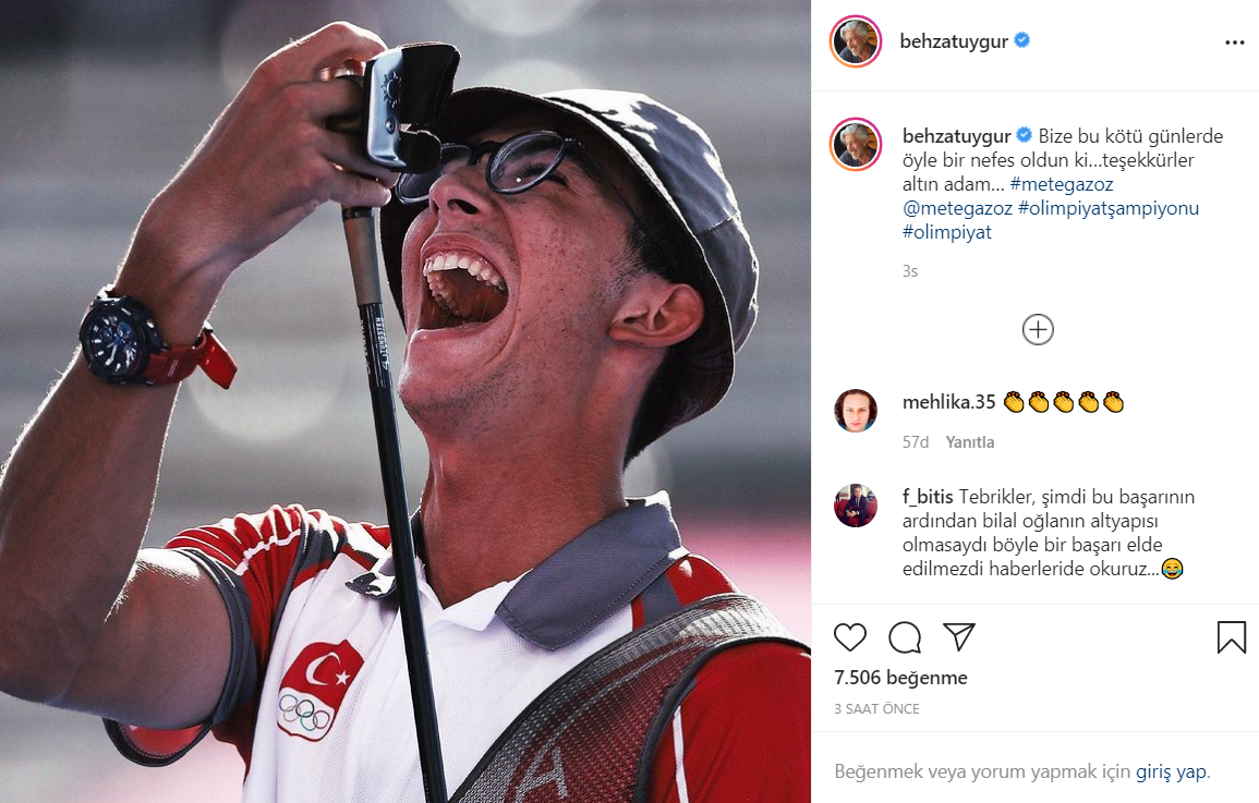 Ünlü isimlerden Mete Gazoz'a tebrik mesajları: 