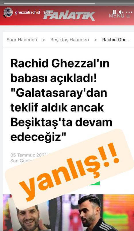Rachid Ghezzal, transfer haberini yalanladı