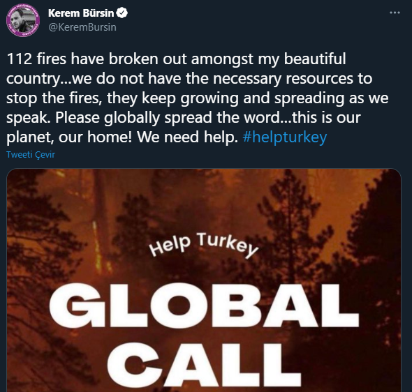 Yangınlar devam ederken, ünlü isimlerden 'küresel çağrı'