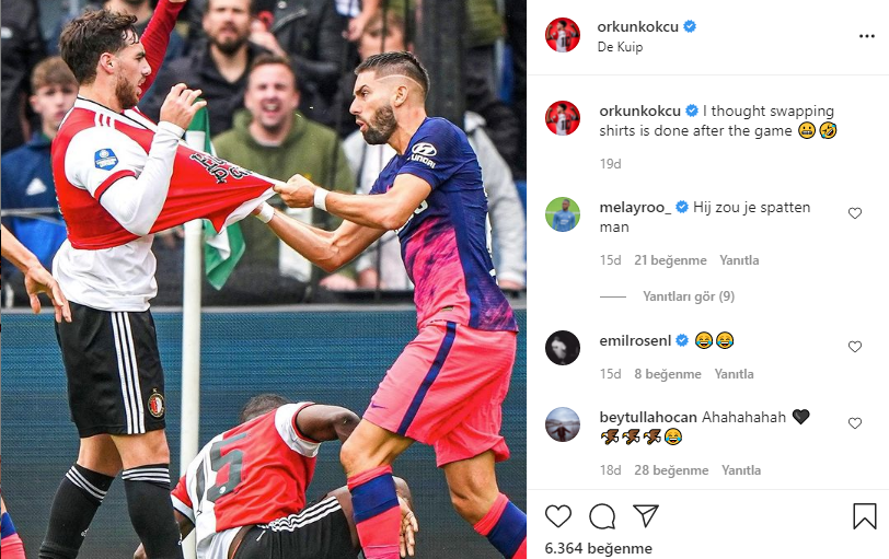 Hazırlık maçında karşılaşan Feyenoord ile Atletico Madrid oyuncuları sahada birbirine girdi