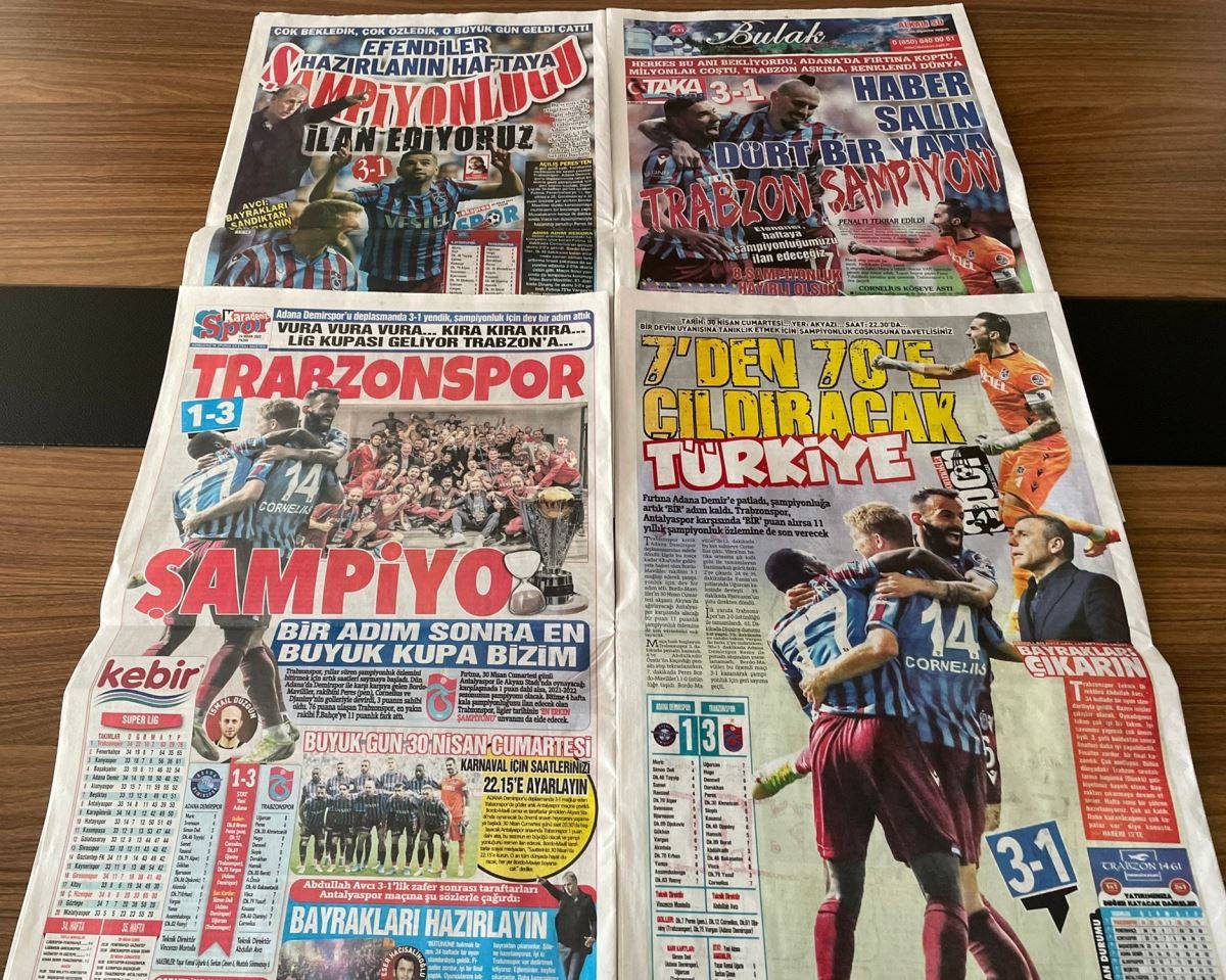 Trabzon yerel basında Adana Demirspor galibiyetinin yankıları