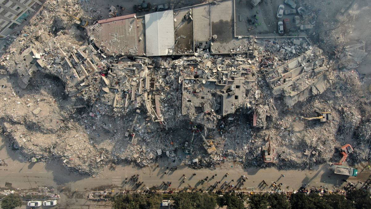 Depremde 6'ncı gün: Kahramanmaraş'ta son durum havadan görüntülendi