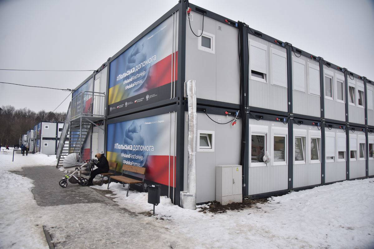 Lviv’de ülkenin en büyük modüler kasabası oluşturuldu