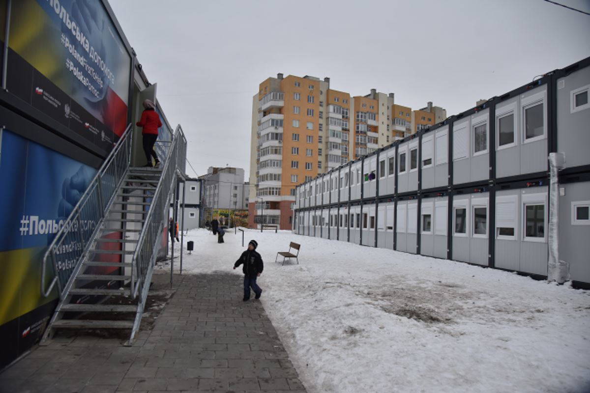 Lviv’de ülkenin en büyük modüler kasabası oluşturuldu