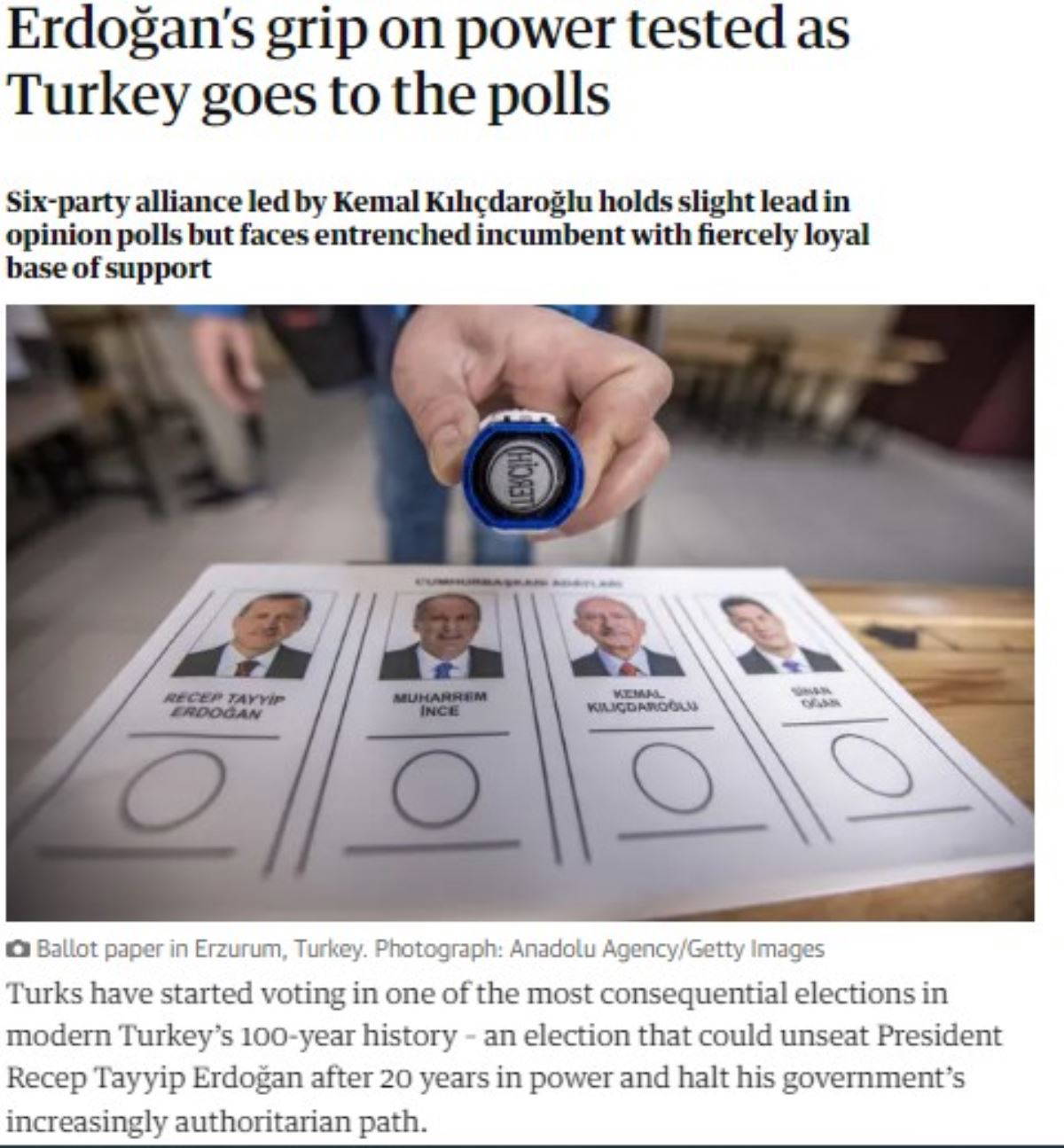 Dünyanın gözü seçimde!