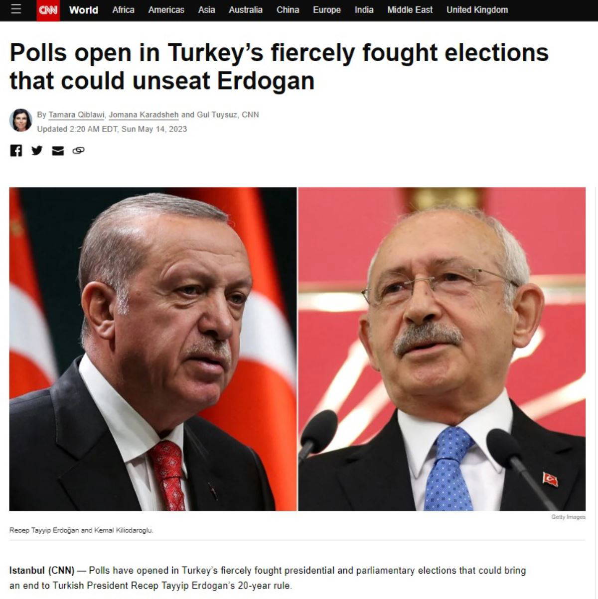 Dünyanın gözü seçimde!