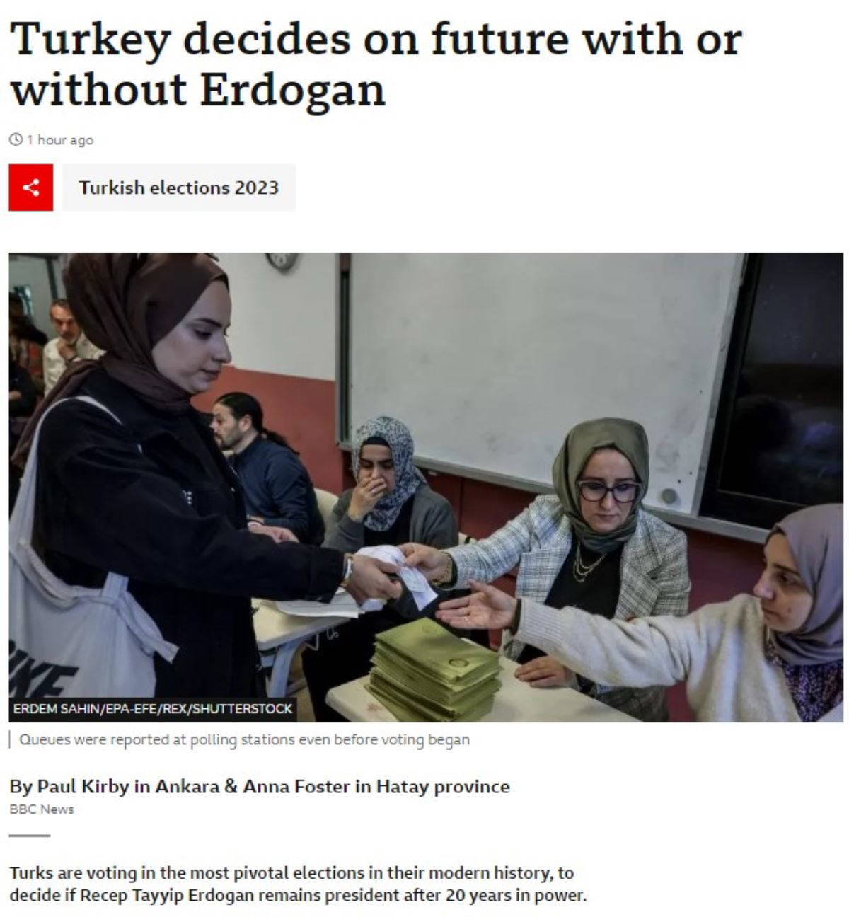 Dünyanın gözü seçimde!