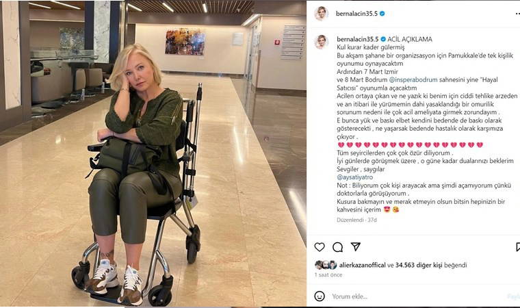 Berna Laçin'in yürümesi dahi yasaklandı
