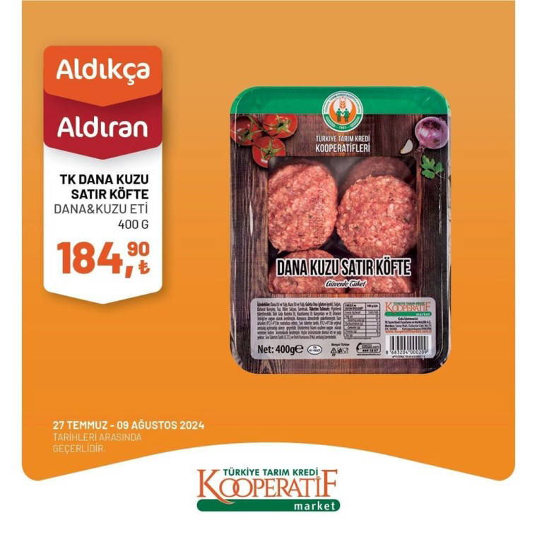 Tarım Kredi Kooperatif Market 29 Temmuz-9 Ağustos 2024 aktüel indirimleri başladı! Bu hafta hangi ürünler indirimde?