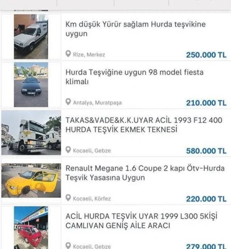 Hurda araç teşviki piyasayı karıştırdı: Fiyatlar uçuşa geçti!