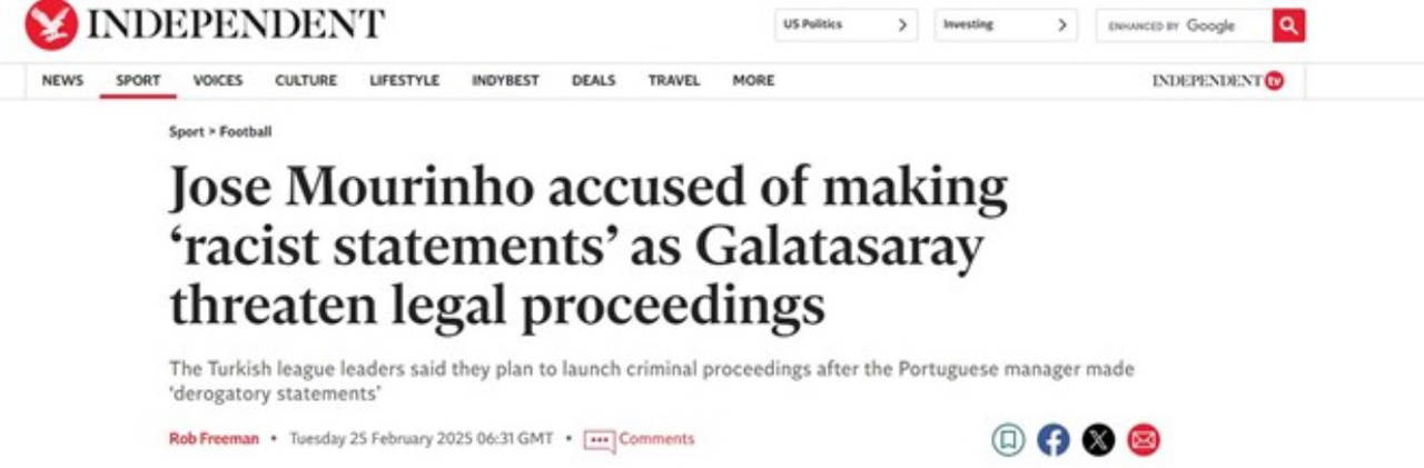 Galatasaray suç duyurusunda bulunacak: Jose Mourinho'nun sözleri dünya basınında!