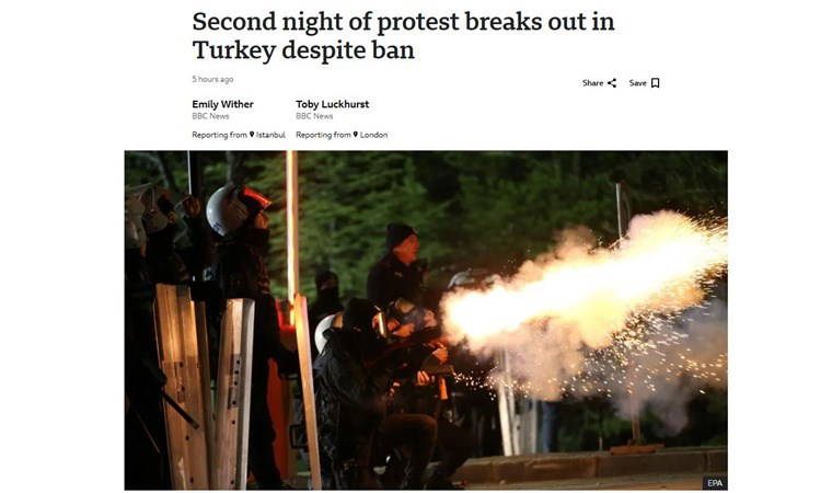 Dünya Türkiye'deki protestoları böyle gördü: 'Yasağa meydan okuyorlar...'