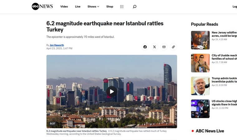 İstanbul depremi dünya basınında: 'Bu gelişme iki olasılığa işaret ediyor...'